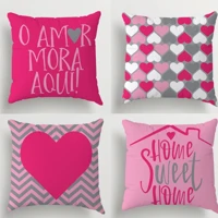 Imagem da promoção Kit Com 04 Capas Para Almofadas Decorativas Ideal Para Decoração de Quarto e Sala com Zíper
