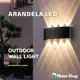 Arandela LED Meia Lua para Parede branco quente bivolt com Proteção IP65 para uso interno e externo em oferta