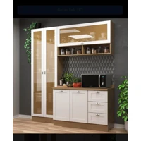 Imagem da promoção Armário De Cozinha Completo Ditália Denver 3pc Rv/br D9 Cozy Cor Branco