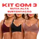 Kit 3 sutiã Sustentação Reforçado Lateral Larga Sem Bojo Promoção em oferta