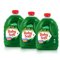 Imagem da promoção Kit 3 Lava Roupas Líquido Baby Soft Total Max 3L Verde