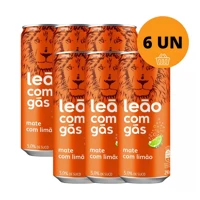 Imagem da promoção Pack de Matte Leão Limão com Gás Lata 290ml 6 unidades