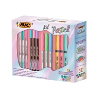 Imagem da promoção Kit Pastel com 12 itens, 3 Marcadores Multiuso Marking + 3 Marcadores de Texto Marking + 3 Intensity