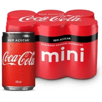 Imagem da promoção Pack de Coca-Cola sem açucar Lata 220mL 6 unidades