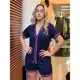 Pijama Blogueirinha Baby Dool Americano Com Botão Verão em oferta