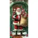Decoração De Capa De Porta De Natal Pano De Fundo De Papai Noel em oferta