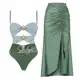 Vestido de praia sexy maiô biquini feminino conjunto de praia em oferta