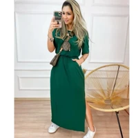 Imagem da promoção Vestido Longuete Feminino em Malha com Bolso Único Estilo e Conforto 362