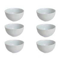 Imagem da promoção Kit de 6 Cumbucas Tigelas Porcelana Branca Para Sopas Caldos Sobremesas 440ml