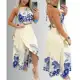 Conjunto Saia e Cropped estampa exclusiva moda verão 2025 em oferta