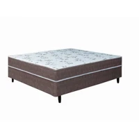 Imagem da promoção Cama Box Conjugada Casal Umaflex New Florença com Molas Ensacadas 55x138x188cm - Marrom e Bege - Mar