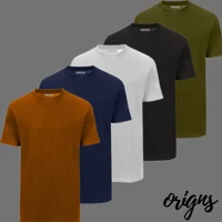 Imagem da promoção 5 Camiseta Lisa Masculina Camisa Básica Algodão Manga Curta