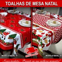 Imagem da promoção Toalha de Mesa Natal Retangular 4 6 8 10 Cadeiras Redonda 4 Lugar Decoração Natalina Tecido Premium