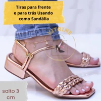 Imagem da promoção Sandália Feminina Salto Bloco Medio