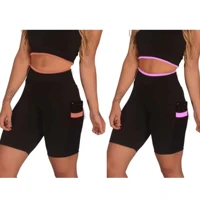 Imagem da promoção Kit 2 Short Feminino Fitness Academia com Bolso de Tela Porta Celular