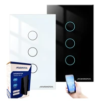 Imagem da promoção Interruptor Inteligente Touch Wifi 3 Botões Smart Alexa Tuya Branco 127/220v