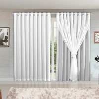 Imagem da promoção Cortina Branca Blackout com Voil para Sala - Tecido de 2,80mx2,30alt. com Forro Corta Luz