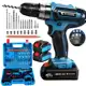 Parafusadeira/Furadeira be Impacto Kit Maleta COM DUAS BATERIAS Kit de 28pcs 220V/110V em oferta