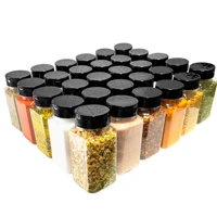 Imagem da promoção Pote Tempero Condimento Reforçado 220ml Tampa Dupla Sal Parrilha com Etiqueta - Escolha seu Kit