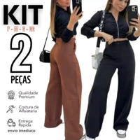 Imagem da promoção Kit 2 Calça Alfaiataria PREMIUM Cintura Alta Com Bolso PROMOÇÃO