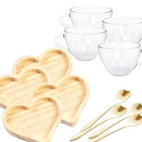 Imagem da promoção Mesa posta cafe da manha Jogo de Xícara com pires e colher