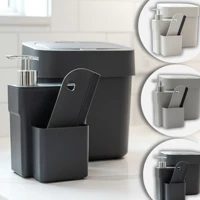 Imagem da promoção it Lixeira Pia De Cozinha 4 Litros E Dispenser Porta Deterente Sabão Bucha Luxo Pequena Kit Organiza