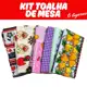 Kit 3 Toalha de Mesa Oxford 6 Lugares Estampadas em oferta