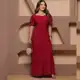 VESTIDO LONGO TRÊS MARIAS FEMININO LAISE DE MALHA COLORIDO em oferta
