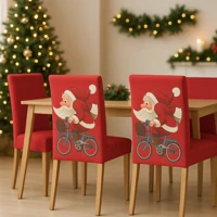 Imagem da promoção Kit Capas de Cadeira Natalinas Elásticas – Papai Noel Feliz Natal