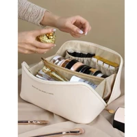 Imagem da promoção Bolsa Necessaire Organizador de Maquiagem Espaçosa Portátil Ideal para Viagem e Uso Diário