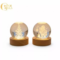 Imagem da promoção Luminária de Mesa Efeito 3D de Natal Decorativo com Luz LED USB Abajur Globo cristal