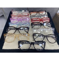Imagem da promoção oculos pra leitura perto de grau AM195 diamante 3D gatinho oval feminino mulher chic novo