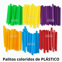 Imagem da promoção Kit Palitos de Picole de Plástico - atividades escolares e pedagogica, contagem matematica, reproduz