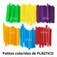 Kit Palitos de Picole de Plástico - atividades escolares e pedagogica, contagem matematica, reproduz em oferta