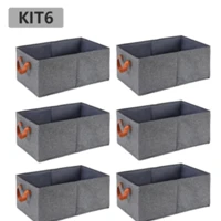 Imagem da promoção Kit 6 Caixas Organizadoras Resistentes dobravél Roupas e Gavetas Organizadas