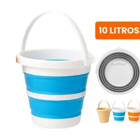 Imagem da promoção Balde Dobrável 3 5 10 Litros Retrátil de Silicone Multiuso