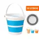 Balde Dobrável 3 5 10 Litros Retrátil de Silicone Multiuso em oferta