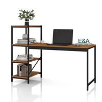 Imagem da promoção Mesa Home Office C/ 3 Prateleiras E&A - Preto/Canela