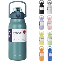 Imagem da promoção Garrafa Térmica De Viagem Inox 1700ml Água Com Canudo (Ciano)