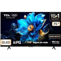 Imagem da promoção Smart TV 75” TCL QLED 4K Ultra HD 75P7K Google TV HDR10+ HDMI 2.1 Chromecast built-in Dolby