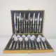 Kit Faqueiro Talheres e Maleta Em Inox Dourado Kit 24 Peças Conjunto De Talheres Caixa De Presente em oferta