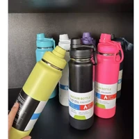 Imagem da promoção Garrafa Térmica com CAPA Protetora 600ml 800ml 1000ml Espacial Quente & Frio Com Isolamento De Inox