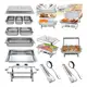 Rechaud Retangular Inox 33L Kit Banho Maria Completo p 6 Peças (1+2+3) Buffets Grande em oferta