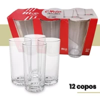 Imagem da promoção Jogo com 6 Copos de Vidro 225ml – Design Elegante e Resistente, Ideal para Servir Drinks, Sucos