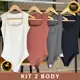 KIT 2 BODY FEMININO SUPLEX REGATA FORRO DUPLO PREMIUM em oferta