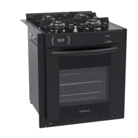 Imagem da promoção Fogão de Embutir Venax Gaudi Prisma 4 Bocas Preto Bivolt