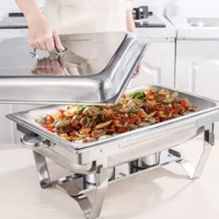 Imagem da promoção Rechaud Profissional Inox 12L com 1, 2 ou 3 Divisórias para Buffet Festas Eventos VITOR