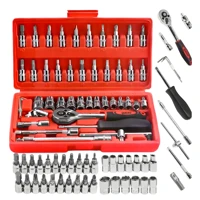 Imagem da promoção Combo Jogo Kit Ferramentas Profissional 46 Peças Chave Fenda Philips Soquete 1/4 Em Aço