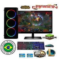 Imagem da promoção computador i3 barato cpu gamer completo 8g ssd128+hd320 monitor 19'' wifi et2 LOL cs mine gta roblox