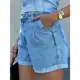kissmelady 8150 Shorts jeans Moda Verão Moda Feminina lisa sem rascada Shorts jeans feminino short j em oferta